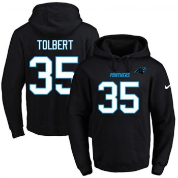Panthers #35 Mike Tolbert Black Name & Number Pullover NFL Hoodie Panthers #35 Mike Tolbert Black Name & Number Pullover NFL Hoodie