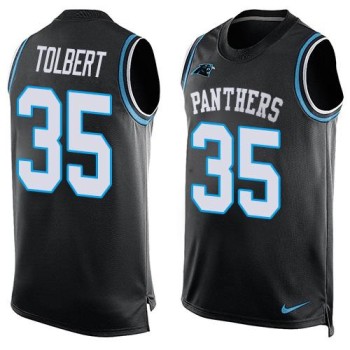 Panthers #35 Mike Tolbert Black Team Color Men's Stitched NFL Limited Tank Top Jersey Panthers #35 Mike Tolbert Black Team Color Men's Stitched NFL Limited Tank Top Jersey