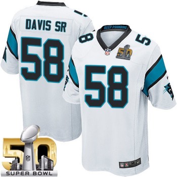 Panthers #58 Thomas Davis Sr White Super Bowl 50 Youth Stitched NFL Elite Jersey Panthers #58 Thomas Davis Sr White Super Bowl 50 Youth Stitched NFL Elite Jersey