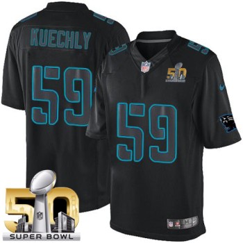 Panthers #59 Luke Kuechly Black Super Bowl 50 Men's Stitched NFL Impact Limited Jersey Panthers #59 Luke Kuechly Black Super Bowl 50 Men's Stitched NFL Impact Limited Jersey