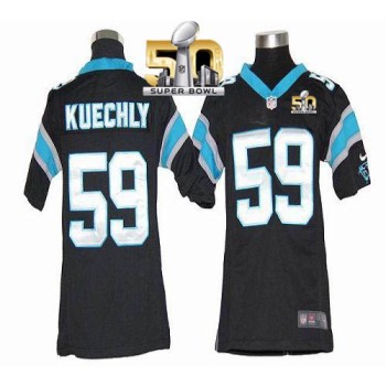 Panthers #59 Luke Kuechly Black Team Color Super Bowl 50 Youth Stitched NFL Elite Jersey Panthers #59 Luke Kuechly Black Team Color Super Bowl 50 Youth Stitched NFL Elite Jersey