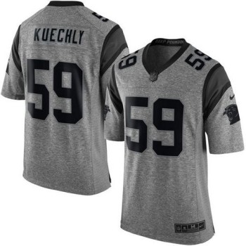 Panthers #59 Luke Kuechly Gray Men's Stitched NFL Limited Gridiron Gray Jersey Panthers #59 Luke Kuechly Gray Men's Stitched NFL Limited Gridiron Gray Jersey