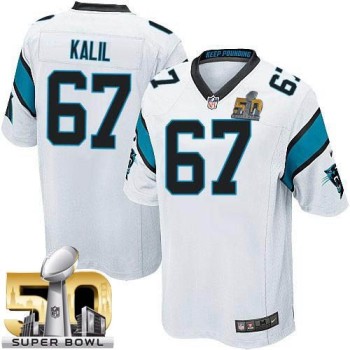 Panthers #67 Ryan Kalil White Super Bowl 50 Youth Stitched NFL Elite Jersey Panthers #67 Ryan Kalil White Super Bowl 50 Youth Stitched NFL Elite Jersey