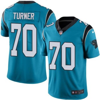 Panthers #70 Trai Turner Blue Men's Stitched NFL Limited Rush Jersey Panthers #70 Trai Turner Blue Men's Stitched NFL Limited Rush Jersey