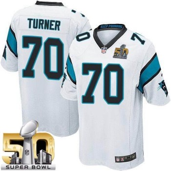 Panthers #70 Trai Turner White Super Bowl 50 Youth Stitched NFL Elite Jersey Panthers #70 Trai Turner White Super Bowl 50 Youth Stitched NFL Elite Jersey