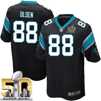 Panthers #88 Greg Olsen Black Team Color Super Bowl 50 Youth Stitched NFL Elite Jersey Panthers #88 Greg Olsen Black Team Color Super Bowl 50 Youth Stitched NFL Elite Jersey