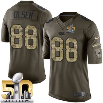 Panthers #88 Greg Olsen Green Super Bowl 50 Youth Stitched NFL Limited Salute to Service Jersey Panthers #88 Greg Olsen Green Super Bowl 50 Youth Stitched NFL Limited Salute to Service Jersey