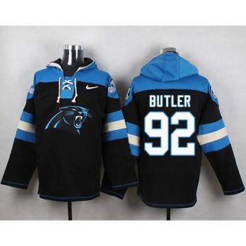 Panthers #92 Vernon Butler Black Player Pullover NFL Hoodie Panthers #92 Vernon Butler Black Player Pullover NFL Hoodie