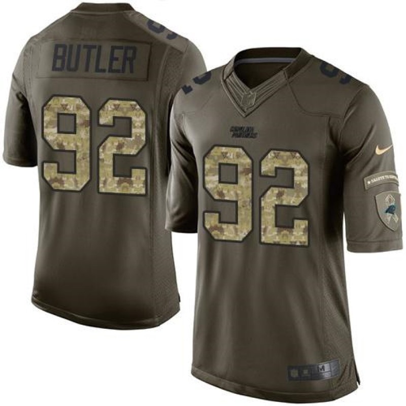 Panthers #92 Vernon Butler Green Men's Stitched NFL Limited Salute to Service Jersey