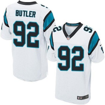 Panthers #92 Vernon Butler White Men's Stitched NFL Elite Jersey Panthers #92 Vernon Butler White Men's Stitched NFL Elite Jersey