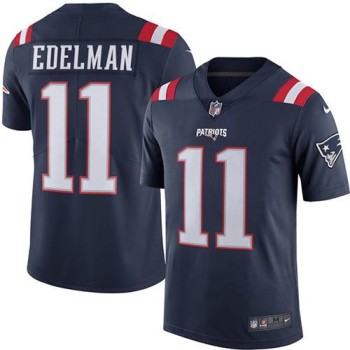 Patriots #11 Julian Edelman Navy Blue Men's Stitched NFL Limited Rush Jersey Patriots #11 Julian Edelman Navy Blue Men's Stitched NFL Limited Rush Jersey