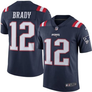 Patriots #12 Tom Brady Navy Blue Men's Stitched NFL Limited Rush Jersey Patriots #12 Tom Brady Navy Blue Men's Stitched NFL Limited Rush Jersey