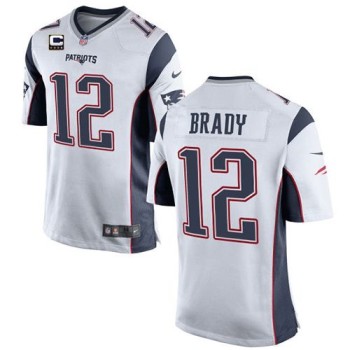 Patriots #12 Tom Brady White With C Patch Youth Stitched NFL New Elite Jersey Patriots #12 Tom Brady White With C Patch Youth Stitched NFL New Elite Jersey
