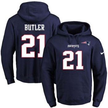 Patriots #21 Malcolm Butler Navy Blue Name & Number Pullover NFL Hoodie Patriots #21 Malcolm Butler Navy Blue Name & Number Pullover NFL Hoodie