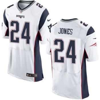 Patriots #24 Cyrus Jones White Men's Stitched NFL New Elite Jersey Patriots #24 Cyrus Jones White Men's Stitched NFL New Elite Jersey