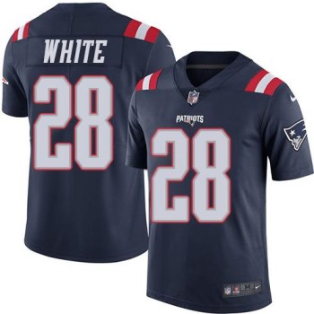 Patriots #28 James White Navy Blue Men's Stitched NFL Limited Rush Jersey Patriots #28 James White Navy Blue Men's Stitched NFL Limited Rush Jersey