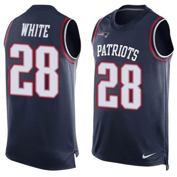 Patriots #28 James White Navy Blue Team Color Men's Stitched NFL Limited Tank Top Jersey Patriots #28 James White Navy Blue Team Color Men's Stitched NFL Limited Tank Top Jersey