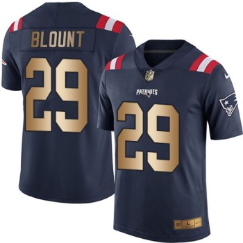 Patriots #29 LeGarrette Blount Navy Blue Men's Stitched NFL Limited Gold Rush Jersey Patriots #29 LeGarrette Blount Navy Blue Men's Stitched NFL Limited Gold Rush Jersey