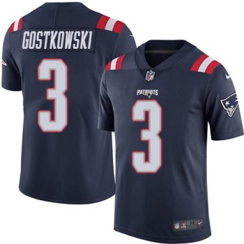 Patriots #3 Stephen Gostkowski Navy Blue Men's Stitched NFL Limited Rush Jersey Patriots #3 Stephen Gostkowski Navy Blue Men's Stitched NFL Limited Rush Jersey