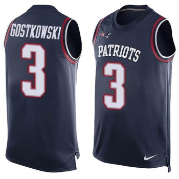 Patriots #3 Stephen Gostkowski Navy Blue Team Color Men's Stitched NFL Limited Tank Top Jersey Patriots #3 Stephen Gostkowski Navy Blue Team Color Men's Stitched NFL Limited Tank Top Jersey