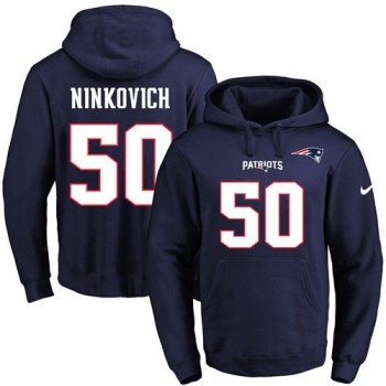 Patriots #50 Rob Ninkovich Navy Blue Name & Number Pullover NFL Hoodie Patriots #50 Rob Ninkovich Navy Blue Name & Number Pullover NFL Hoodie