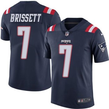 Patriots #7 Jacoby Brissett Navy Blue Men's Stitched NFL Limited Rush Jersey Patriots #7 Jacoby Brissett Navy Blue Men's Stitched NFL Limited Rush Jersey
