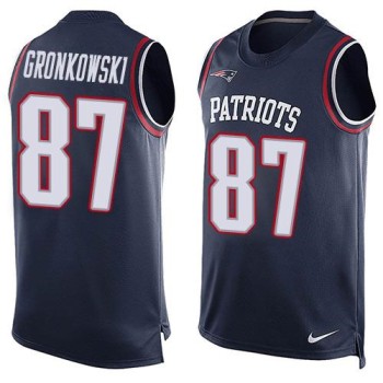 Patriots #87 Rob Gronkowski Navy Blue Team Color Men's Stitched NFL Limited Tank Top Jersey Patriots #87 Rob Gronkowski Navy Blue Team Color Men's Stitched NFL Limited Tank Top Jersey