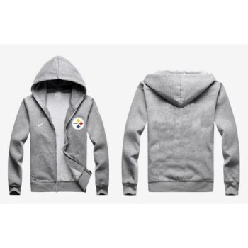 Pittsburgh Steelers Authentic Logo Hoodie Grey Pittsburgh Steelers Authentic Logo Hoodie Grey
