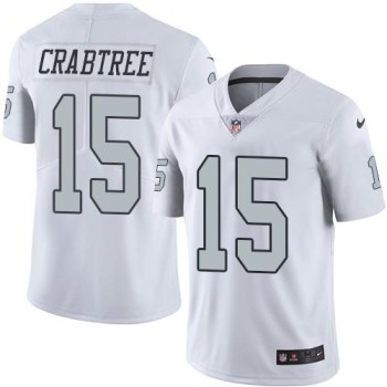 Raiders #15 Michael Crabtree White Youth Stitched NFL Limited Rush Jersey Raiders #15 Michael Crabtree White Youth Stitched NFL Limited Rush Jersey