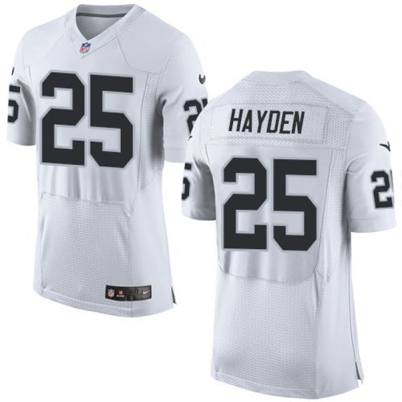 Nike Raiders #25 D.J. Hayden White Men's Stitched NFL New Elite Jersey Nike Raiders #25 D.J. Hayden White Men's Stitched NFL New Elite Jersey