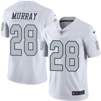 Raiders #28 Latavius Murray White Men's Stitched NFL Limited Rush Jersey Raiders #28 Latavius Murray White Men's Stitched NFL Limited Rush Jersey