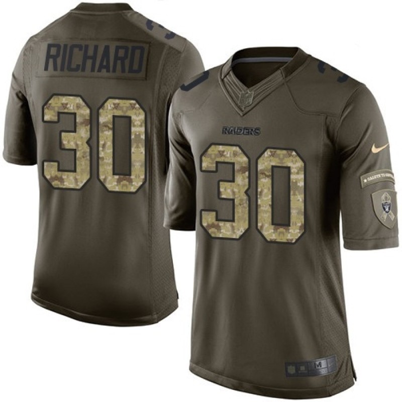 Nike Raiders #30 Jalen Richard Green Men's Stitched NFL Limited Salute to Service Jersey Nike Raiders #30 Jalen Richard Green Men's Stitched NFL Limited Salute to Service Jersey