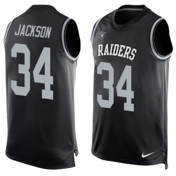 Raiders #34 Bo Jackson Black Team Color Men's Stitched NFL Limited Tank Top Jersey Raiders #34 Bo Jackson Black Team Color Men's Stitched NFL Limited Tank Top Jersey
