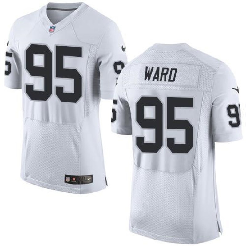 Nike Raiders #95 Jihad Ward White Men's Stitched NFL New Elite Jersey Nike Raiders #95 Jihad Ward White Men's Stitched NFL New Elite Jersey