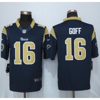 Rams #16 Jared Goff Navy Blue Team Color Men's Stitched NFL Limited Jersey Rams #16 Jared Goff Navy Blue Team Color Men's Stitched NFL Limited Jersey