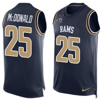 Rams #25 T.J. McDonald Navy Blue Team Color Men's Stitched NFL Limited Tank Top Jersey Rams #25 T.J. McDonald Navy Blue Team Color Men's Stitched NFL Limited Tank Top Jersey