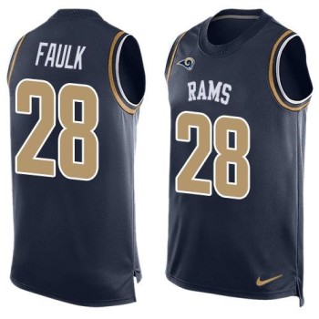 Rams #28 Marshall Faulk Navy Blue Team Color Men's Stitched NFL Limited Tank Top Jersey Rams #28 Marshall Faulk Navy Blue Team Color Men's Stitched NFL Limited Tank Top Jersey