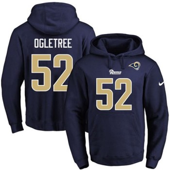Rams #52 Alec Ogletree Navy Blue Name & Number Pullover NFL Hoodie Rams #52 Alec Ogletree Navy Blue Name & Number Pullover NFL Hoodie
