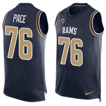 Rams #76 Orlando Pace Navy Blue Team Color Men's Stitched NFL Limited Tank Top Jersey Rams #76 Orlando Pace Navy Blue Team Color Men's Stitched NFL Limited Tank Top Jersey