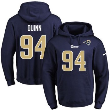 Rams #94 Robert Quinn Navy Blue Name & Number Pullover NFL Hoodie Rams #94 Robert Quinn Navy Blue Name & Number Pullover NFL Hoodie