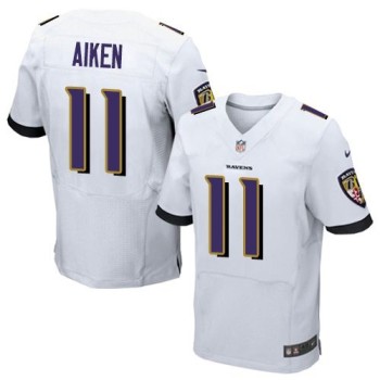 Ravens #11 Kamar Aiken White Men's Stitched NFL New Elite Jersey Ravens #11 Kamar Aiken White Men's Stitched NFL New Elite Jersey