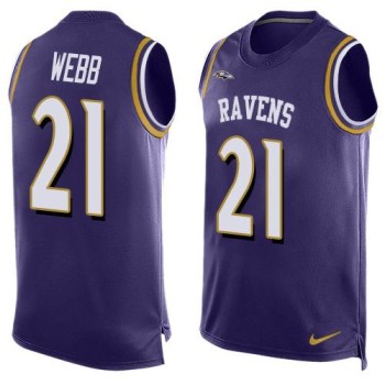 Ravens #21 Lardarius Webb Purple Team Color Men's Stitched NFL Limited Tank Top Jersey Ravens #21 Lardarius Webb Purple Team Color Men's Stitched NFL Limited Tank Top Jersey
