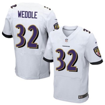 Ravens #32 Eric Weddle White Men's Stitched NFL New Elite Jersey Ravens #32 Eric Weddle White Men's Stitched NFL New Elite Jersey