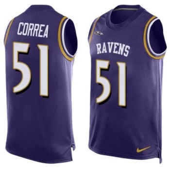 Ravens #51 Kamalei Correa Purple Team Color Men's Stitched NFL Limited Tank Top Jersey Ravens #51 Kamalei Correa Purple Team Color Men's Stitched NFL Limited Tank Top Jersey