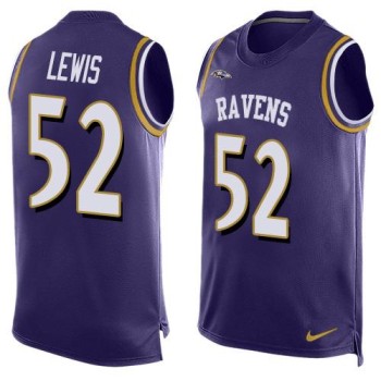 Ravens #52 Ray Lewis Purple Team Color Men's Stitched NFL Limited Tank Top Jersey Ravens #52 Ray Lewis Purple Team Color Men's Stitched NFL Limited Tank Top Jersey