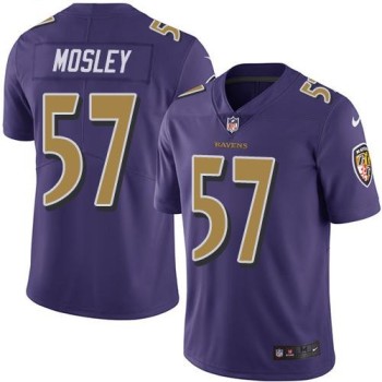 Ravens #57 C.J. Mosley Purple Men's Stitched NFL Limited Rush Jersey Ravens #57 C.J. Mosley Purple Men's Stitched NFL Limited Rush Jersey