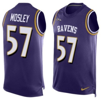 Ravens #57 C.J. Mosley Purple Team Color Men's Stitched NFL Limited Tank Top Jersey Ravens #57 C.J. Mosley Purple Team Color Men's Stitched NFL Limited Tank Top Jersey