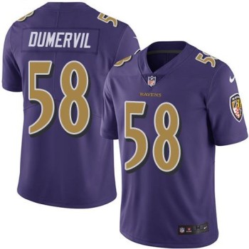 Ravens #58 Elvis Dumervil Purple Men's Stitched NFL Limited Rush Jersey Ravens #58 Elvis Dumervil Purple Men's Stitched NFL Limited Rush Jersey