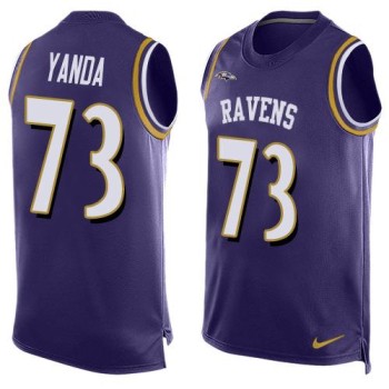 Ravens #73 Marshal Yanda Purple Team Color Men's Stitched NFL Limited Tank Top Jersey Ravens #73 Marshal Yanda Purple Team Color Men's Stitched NFL Limited Tank Top Jersey