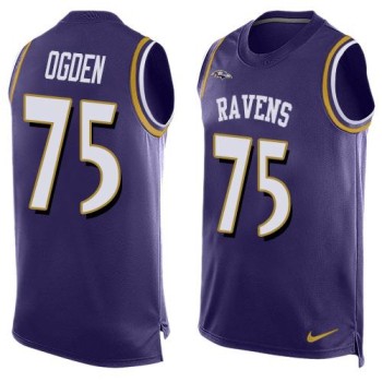 Ravens #75 Jonathan Ogden Purple Team Color Men's Stitched NFL Limited Tank Top Jersey Ravens #75 Jonathan Ogden Purple Team Color Men's Stitched NFL Limited Tank Top Jersey